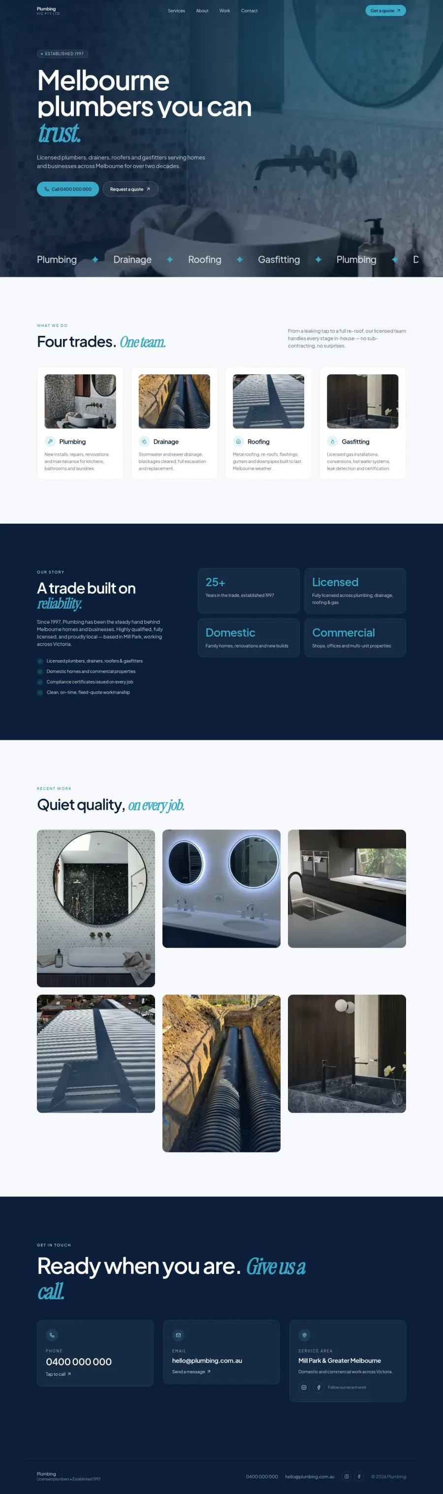 Full homepage, top to bottom
